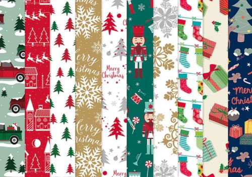 Bild von Geschenkpapier Rollen 2m x 70cm, 60g, Sortierung Modern - VE 60