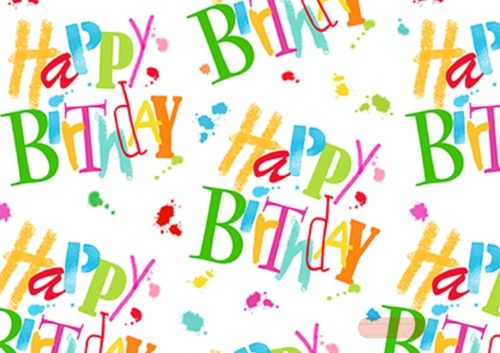 Bild von Geschenkpapier Rollen 2m x 70cm, Birthday Dance - VE 5