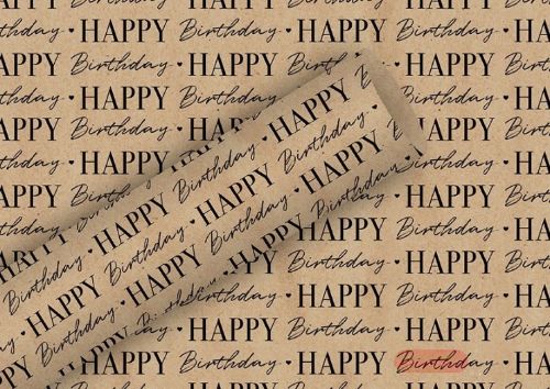 Bild von Geschenkpapier Rollen 2m x 70cm, By Nature Kraftpapier Graphic Birth. - VE 5