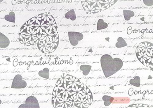 Bild von Geschenkpapier Rollen 2m x 70cm, Elegant Heart - VE 5