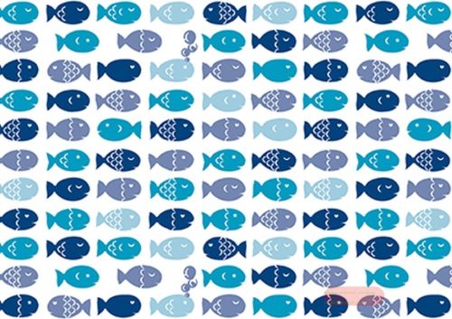 Bild von Geschenkpapier Rollen 2m x 70cm, Fischzug - VE 5