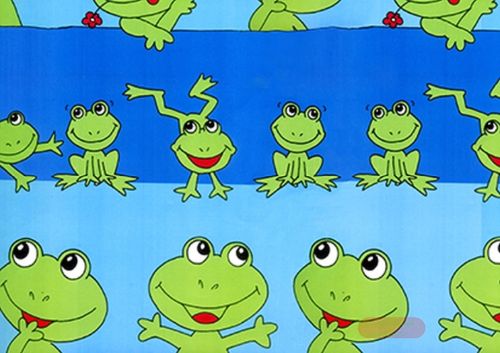 Bild von Geschenkpapier Rollen 2m x 70cm, Froggy - VE 5