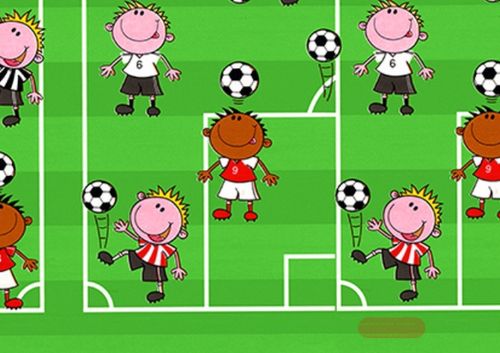 Bild von Geschenkpapier Rollen 2m x 70cm, Fussball - VE 5