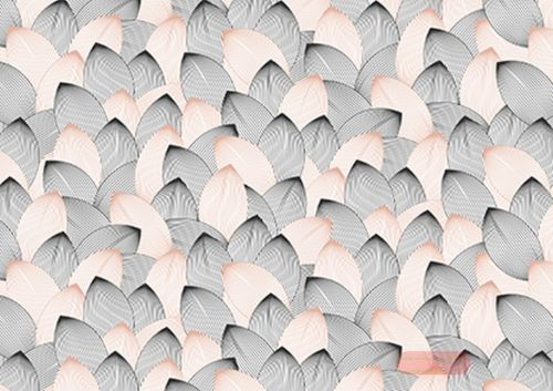 Bild von Geschenkpapier Rollen 2m x 70cm, Graphic Lines puder - VE 5