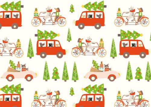 Bild von Geschenkpapier Rollen 2m x 70cm, Home for Christmas - VE 5