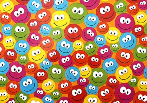 Bild von Geschenkpapier Rollen 2m x 70cm, Just Smileys - VE 5