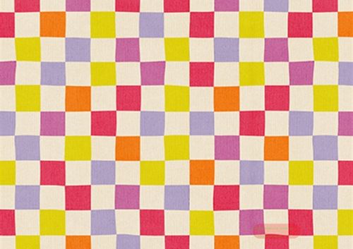 Bild von Geschenkpapier Rollen 2m x 70cm, Kraftpapier, Check up candy - VE 5