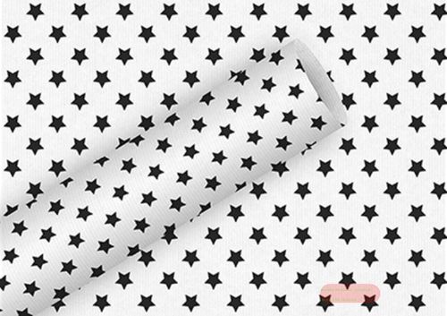 Bild von Geschenkpapier Rollen 2m x 70cm, Kraftpapier, Just Stars schwarz - VE 5
