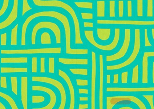 Bild von Geschenkpapier Rollen 2m x 70cm, Kraftpapier, Labyrinth türk. - VE 5