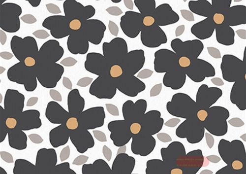 Bild von Geschenkpapier Rollen 2m x 70cm, Kraftpapier, Poppy Pop boho - VE 5