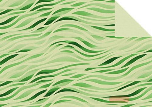 Bild von Geschenkpapier Rollen 2m x 70cm, Kraftpapier, Soft Waves green - VE 5