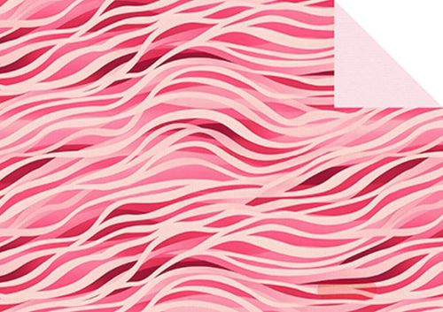 Bild von Geschenkpapier Rollen 2m x 70cm, Kraftpapier, Soft Waves pink - VE 5