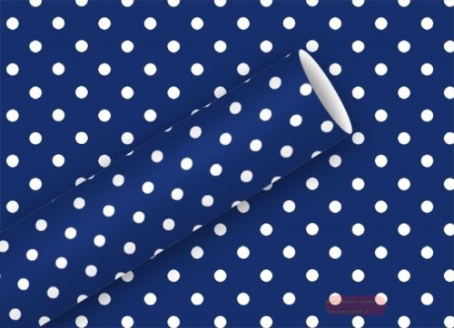 Bild von Geschenkpapier Rollen 2m x 70cm, Punkte blau - VE 5