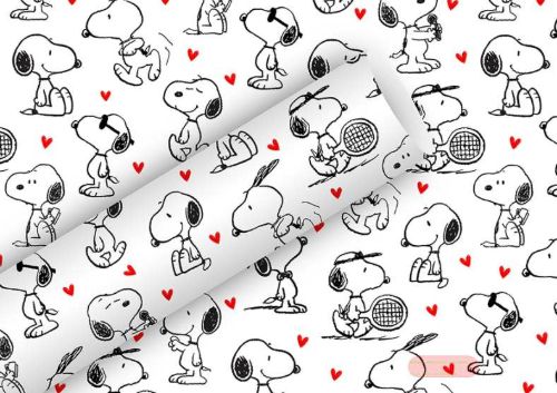 Bild von Geschenkpapier Rollen 2m x 70cm, Snoopy Infinity weiss - VE 5