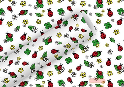 Bild von Geschenkpapier Rollen 2m x 70cm, So lucky weiss - VE 5