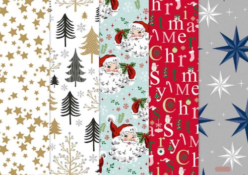 Bild von Geschenkpapier Rollen 5m x 70cm, 60g, Sortierung Maxirolle - VE 55