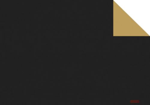 Bild von Geschenkpapier Rollen By Nature Kraftpapier, 2m x 70cm, Uni Duo schwarz/gold - VE 5