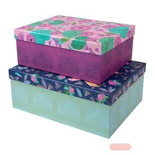 Bild von Geschenk-Sammelbox XL 2er Set, Grössen gem. Katalog, Tropical, bestehend aus: