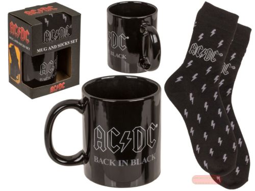 Bild von Geschenkset, AC/DC, Becher 315ml und Socken (Gr.41-45) in Box - VE 3