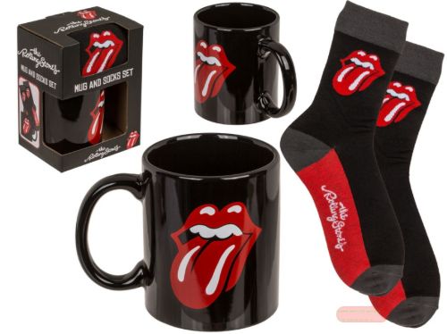Bild von Geschenkset,The Rolling Stones, Becher 315ml und Socken (Gr.41-45) in Box - VE 3