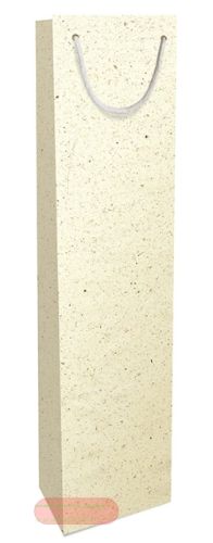 Bild von Geschenktasche Graspapier, 9x36x7cm, Natur - VE 10