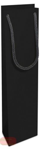 Bild von Geschenktasche Kraftpapier 7x26x6cm, schwarz - VE 10