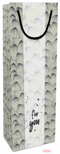 Bild von Geschenktasche Kraftpapier, 12x36x10cm, Gr.Lines mit Pergastr.- VE 10