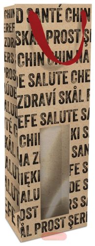 Bild von Geschenktasche Kraftpapier, 12x36x8cm, Chin Chin - VE 8