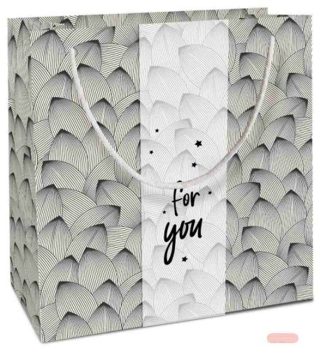 Bild von Geschenktasche Kraftpapier, 20x21x8cm, Gr.Lines mit Pergastr.- VE 10