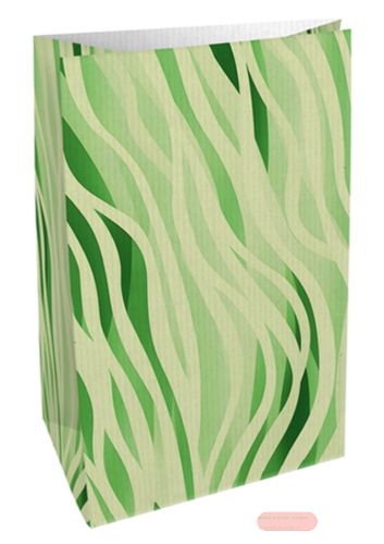 Bild von Geschenktasche Kraftpapier, 9x14,5x6cm, Soft Waves green - VE 10
