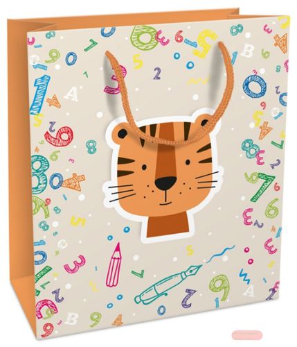 Bild von Geschenktasche Lack glänzend, 18x21x8cm, Schultiger - VE 8