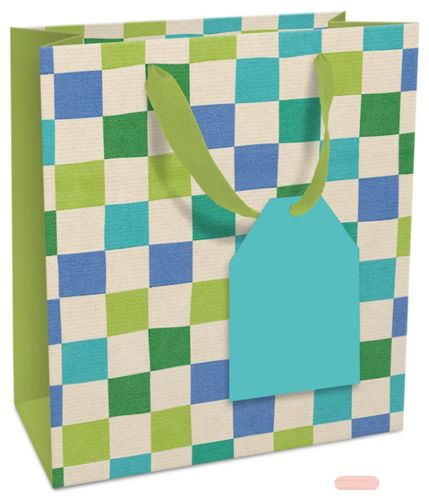 Bild von Geschenktasche laminiert matt 18x21x8cm, Check up, fresh - VE 8