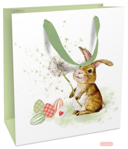 Bild von Geschenktasche laminiert matt 18x21x8cm, Spring Bunny - VE 8