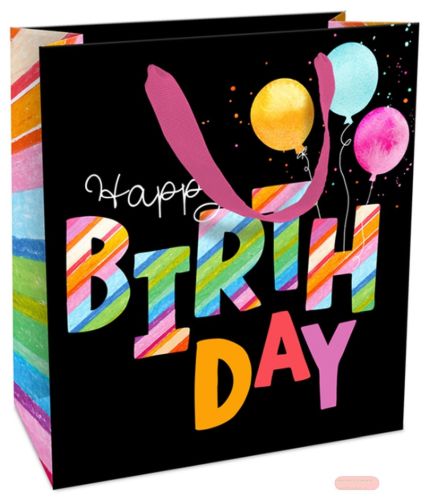 Bild von Geschenktasche matt, 18x21x8cm, Birthday - VE 8