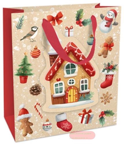 Bild von Geschenktasche matt, 18x21x8cm, My little house - VE 8