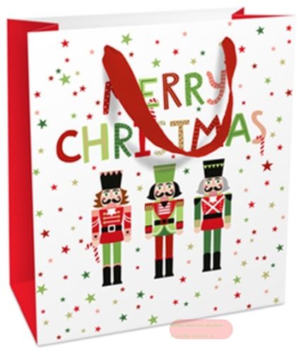 Bild von Geschenktasche matt, 18x21x8cm, Nutcrackers - VE 8