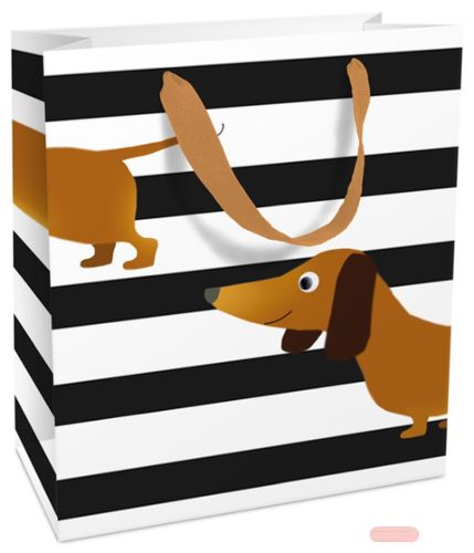 Bild von Geschenktasche matt, 18x21x8cm, Sausage Dog - VE 8
