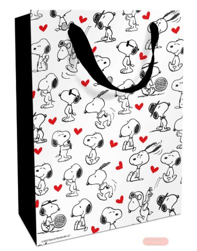 Bild von Geschenktasche matt, 24x36x13cm, Snoopy Infintiy - VE 8