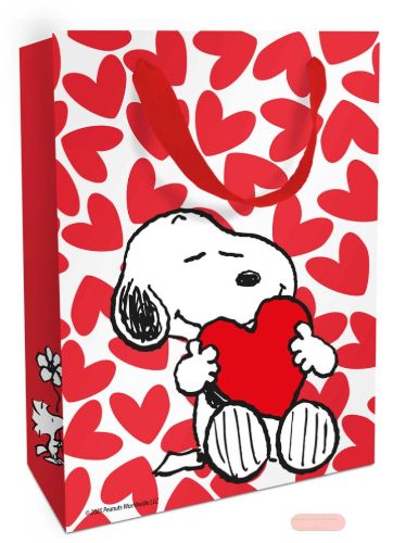 Bild von Geschenktasche matt, 24x36x13cm, Snoopy Love - VE 8