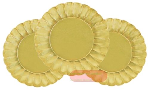 Bild von GOLD, Weihnachtsteller, Karton beschichtet, rund 20 cm (3er-Pack) - VE 25 (Pack)