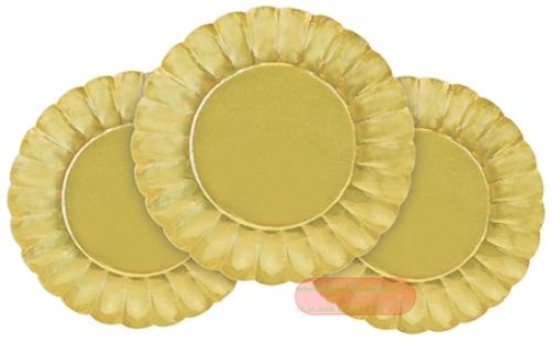 Bild von GOLD, Weihnachtsteller, Karton beschichtet, rund 26cm (3er-Pack) - VE 25 (Pack)