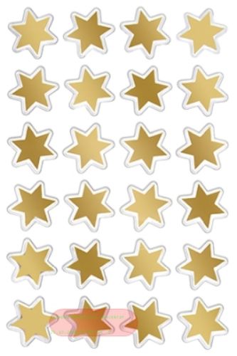 Bild von Golden Stars, 1 Blatt 10x15cm von Stickers pro Pack - VE 10 (Pack)