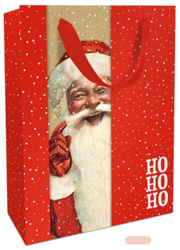 Bild von Geschenktasche matt, 26x36x13cm, Happy Santa - VE 8