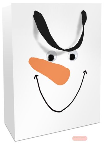 Bild von Geschenktasche matt, 26x36x13cm, Happy Snowman - VE 8