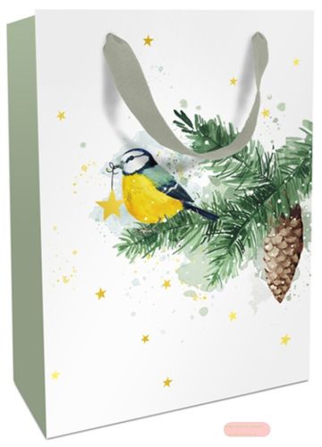 Bild von Geschenktasche matt, 26x36x13cm, Wintermeise - VE 8