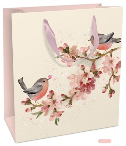 Bild von Geschenktasche matt, 18x21x8cm, Cherry Blossom Love - VE 8
