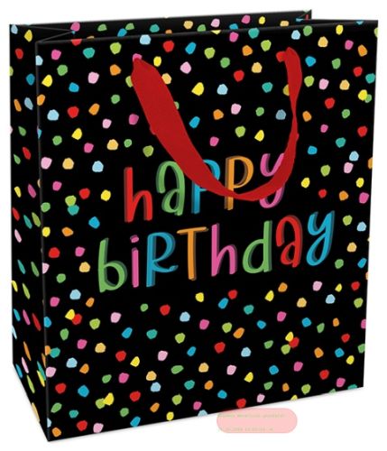 Bild von Geschenktasche matt, 18x21x8cm, Confetti Birthday - VE 8