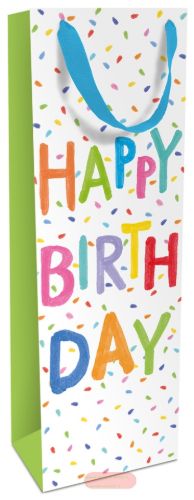 Bild von Geschenktasche matt, 12x36x8cm, Birthday Painting - VE 8
