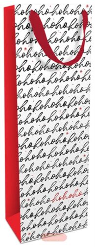 Bild von Geschenktasche matt, 12x36x8cm, Hohoho Lettering - VE 8