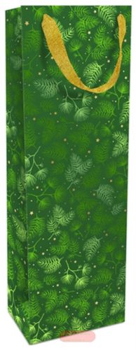 Bild von Geschenktasche matt, 12x36x8cm, X-mas Twigs forest - VE 8